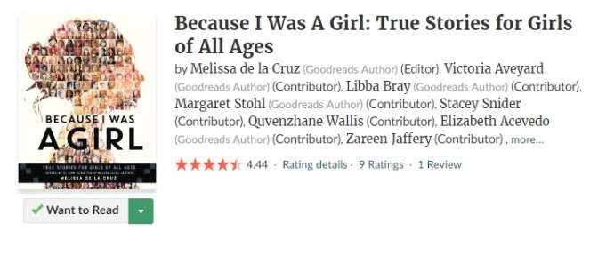 Because I Was A Girl edited by Melissa de la Cruz